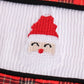 Red christmas santa embroidery smocked plaid boy set