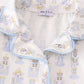 Blue nutcracker print boy pajamas set