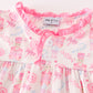 Pink nutcracker print girl ruffle gown