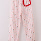 Red nutcracker print women pajamas pants