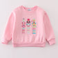 Pink nutcracker embroidery mom&me fleece sweatshirt