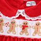 Red christmas gingerbread embroidery girl bubble