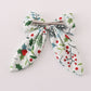 Christmas print girl hair sailor bow