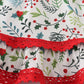 Christmas print ruffle dress