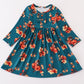 Green floral print mom&me dress