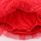 Red velvet tutu girl bubble