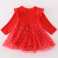 Red velvet tutu girl bubble