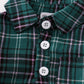 Green plaid boy button down bubble