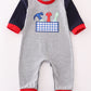 Grey toolbox applique boy romper