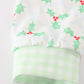 Green christmas holly print boy set