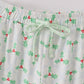 Green christmas holly print men pajamas pants