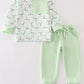 Green christmas holly boy jogger set