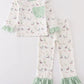 Sage duck print girl pajamas set