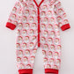 Pink christmas santa claus girl romper