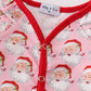 Pink christmas santa claus girl romper