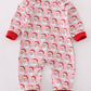 Pink christmas santa claus girl romper