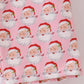 Pink christmas santa claus print women pajamas pants