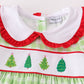 Green christmas tree embroidery girl set