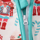 Blue christmas nutcracker print romper