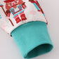 Blue christmas nutcracker print romper