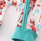 Blue christmas nutcracker print romper