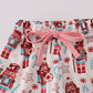 Christmas nutcracker print ruffle pajamas set