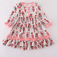 Christmas nutcracker print ruffle gown