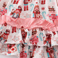 Christmas nutcracker print ruffle gown