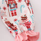 Christmas nutcracker print ruffle gown