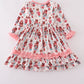 Christmas nutcracker print ruffle gown