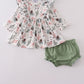 Sage ruffle bloomer set