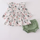 Sage ruffle bloomer set