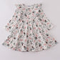 Sage ruffle dress