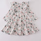 Sage ruffle dress