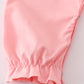 Pink believe embroidery ruffle romper