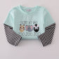 Blue GOIN TO THE ZOO embroidery top