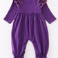 Purple geaux embroidery girl romper