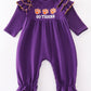 Puprle go tigers embroidery girl romper