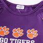 Puprle go tigers embroidery girl top