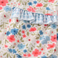 Pink&blue floral print girl set