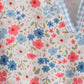 Pink&blue floral print women dress