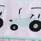 Pink tractor embroidery girl set