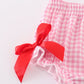 Red valentine XOXO applique girl bloomer set