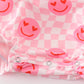 Pink valentine smile print girl bubble