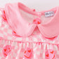 Pink valentine smile print girl set