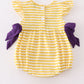 Yellow tiger embroidery LSU girl bubble