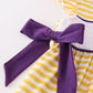 Yellow tiger embroidery LSU dress