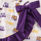 Yellow tiger applique LSU girl set