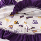 Yellow tiger applique LSU girl set