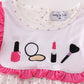 Rose makeup embroidery girl bloomer set